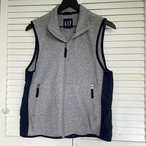 PRICE REDUCTION! Gap Gray/Navy Fleece Vest (No Size Tag) Measurements Included